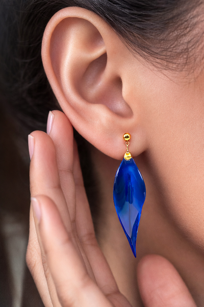 Hoja larga azul metalizado