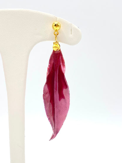 Hoja larga rosada metalizada