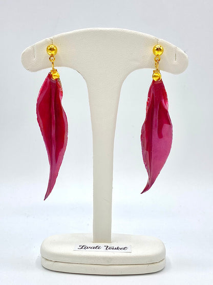 Hoja larga rosada metalizada