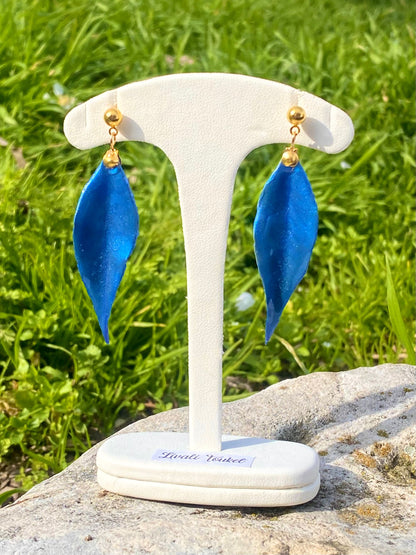 Hoja larga azul metalizado