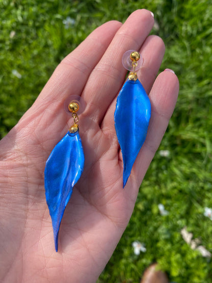 Hoja larga azul metalizado