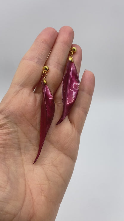 Hoja larga rosada metalizada